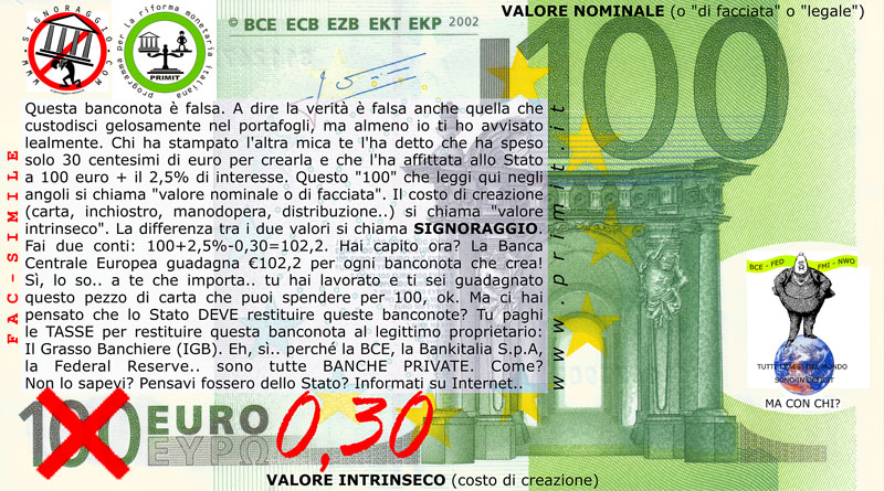 parlato di signoraggio.