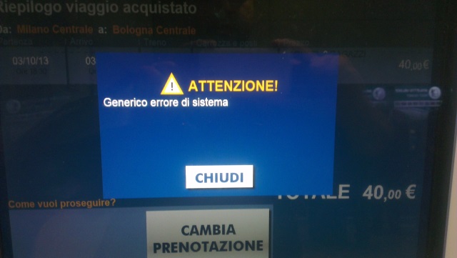 errore macchinetta trenitalia