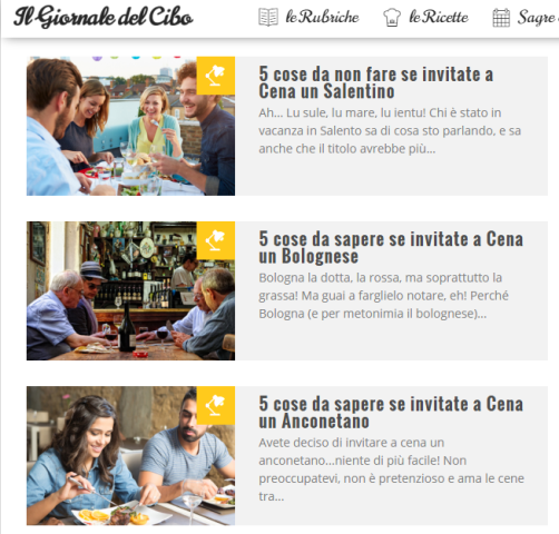 invitare a cena