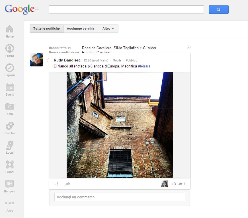 google plus rudy bandiera