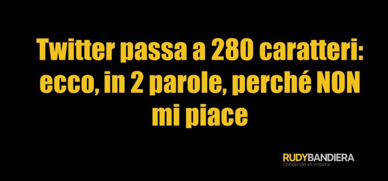 twitter 280 caratteri