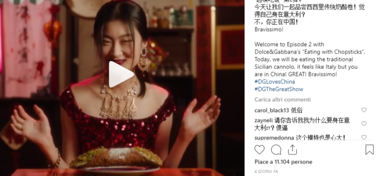 dolce gabbana cina cannolo