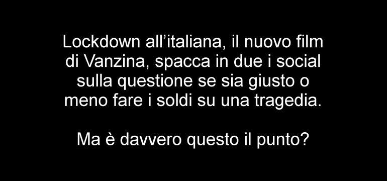 Lockdown all’italiana