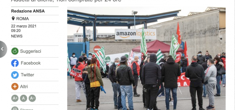 sciopero amazon