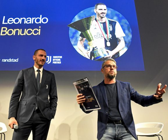 Rudy Bandiera con Bonucci allo Juventus Stadium