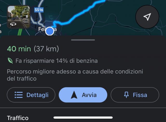 Il percorso migliore di Google Maps