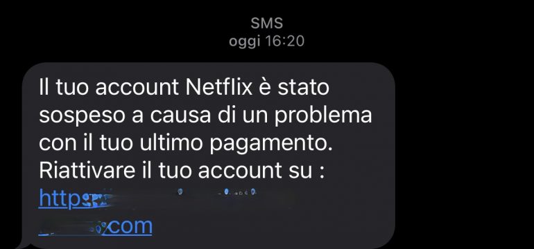 Sta girando questo SMS: inutile dire che è phishing