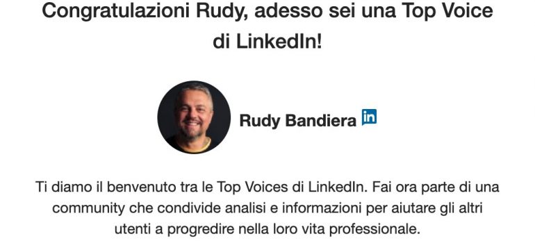 rudy bandiera linkedin top voice badge