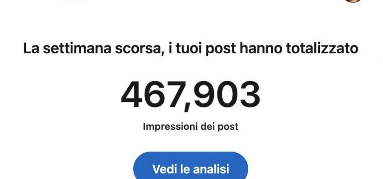 E poi dicono che Linkedin non è TikTok ;)