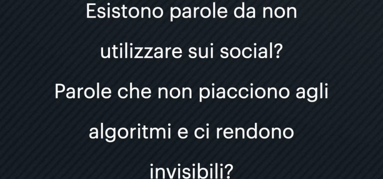Esistono parole da non utilizzare sui social?