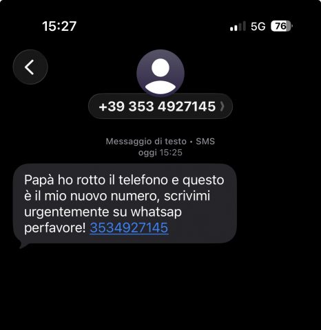 Queste sono TRUFFE. In particolare questa si chiama “truffa del finto figlio” o “truffa del numero nuovo” via SMS.