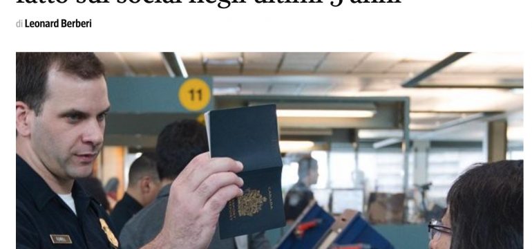 Vuoi visitare gli Stati Uniti? Preparati a mostrare i social